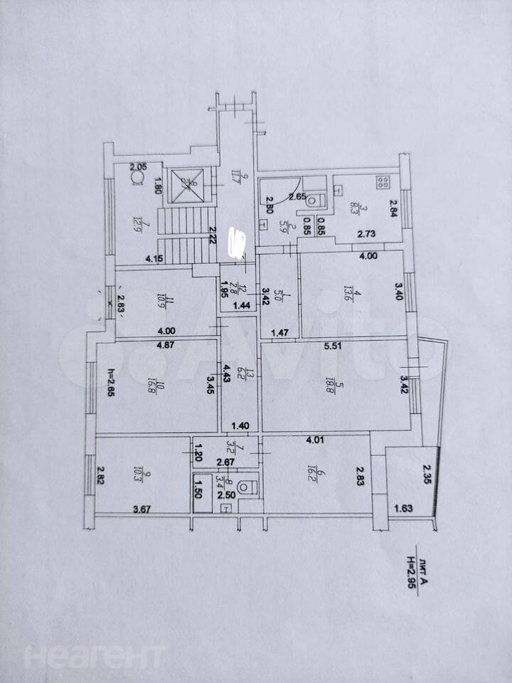 Продается 3-х комнатная квартира, 122 м²