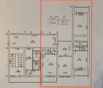 Продается 3-х комнатная квартира, 73,96 м²