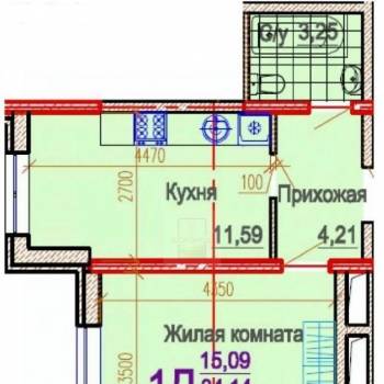 Сдается 1-комнатная квартира, 34,7 м²