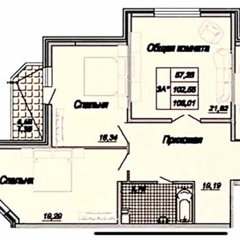 Продается 3-х комнатная квартира, 110 м²