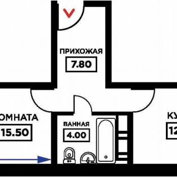 Сдается 1-комнатная квартира, 45 м²