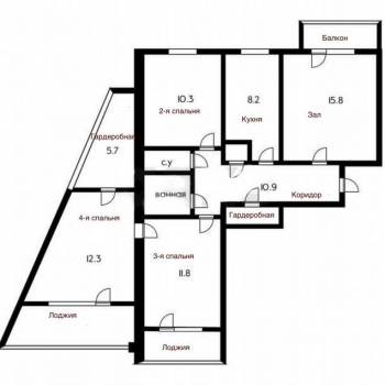 Продается Многокомнатная квартира, 86,1 м²