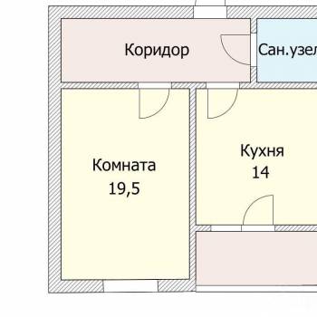 Сдается 1-комнатная квартира, 44 м²