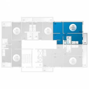 Продается 2-х комнатная квартира, 60 м²