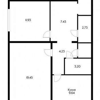 Продается 2-х комнатная квартира, 65 м²