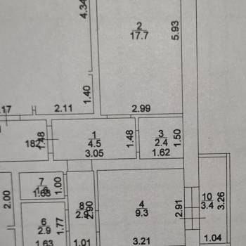 Продается 2-х комнатная квартира, 59,3 м²