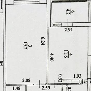Продается 1-комнатная квартира, 47,7 м²