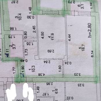 Продается 2-х комнатная квартира, 55 м²