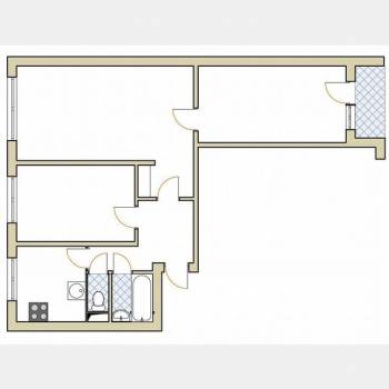 Продается 3-х комнатная квартира, 59 м²