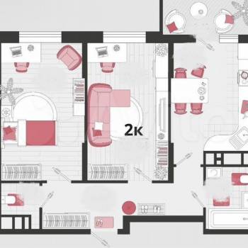 Продается 2-х комнатная квартира, 56 м²