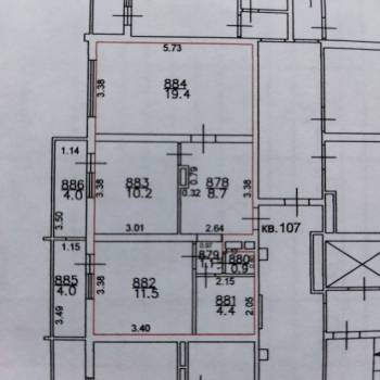Продается 2-х комнатная квартира, 56,2 м²