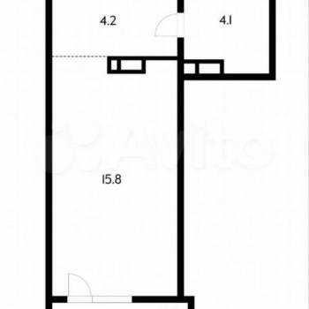 Продается 1-комнатная квартира, 27 м²