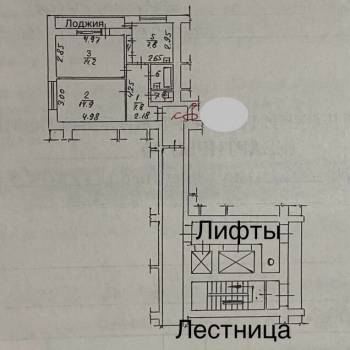Продается 2-х комнатная квартира, 52 м²