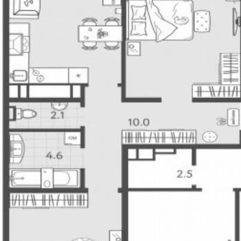 Продается 2-х комнатная квартира, 75,8 м²