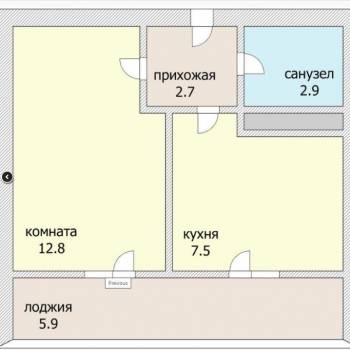 Продается 1-комнатная квартира, 25 м²