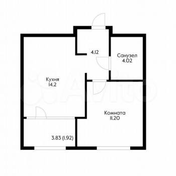 Продается 1-комнатная квартира, 35,5 м²