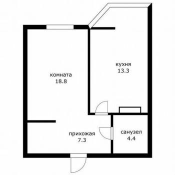 Продается 2-х комнатная квартира, 47,6 м²