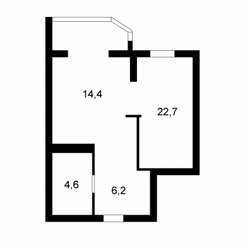Продается 1-комнатная квартира, 39,7 м²