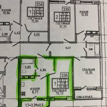 Продается 1-комнатная квартира, 33 м²