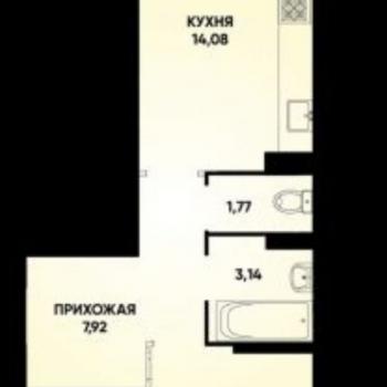 Продается 1-комнатная квартира, 43 м²