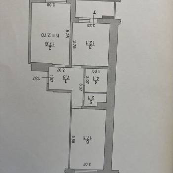Продается 2-х комнатная квартира, 60 м²