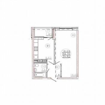 Продается 1-комнатная квартира, 35,5 м²