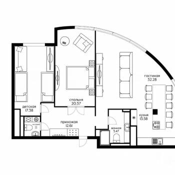 Продается 3-х комнатная квартира, 100 м²