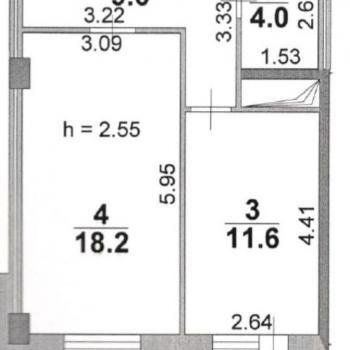 Продается 1-комнатная квартира, 42,8 м²