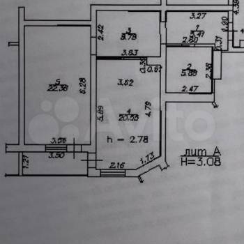 Продается 1-комнатная квартира, 63 м²