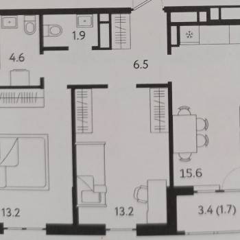 Продается 2-х комнатная квартира, 58,4 м²