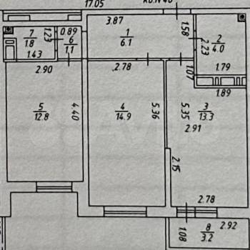 Продается 2-х комнатная квартира, 54 м²