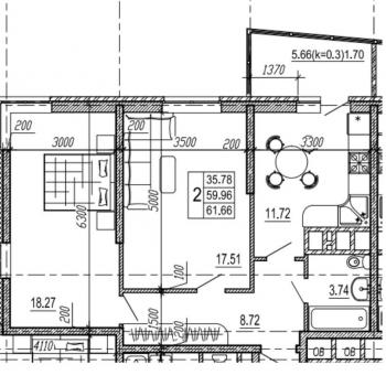 Продается 2-х комнатная квартира, 65 м²