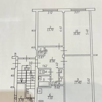 Продается 3-х комнатная квартира, 69,1 м²