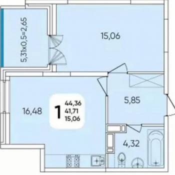Продается 2-х комнатная квартира, 49 м²