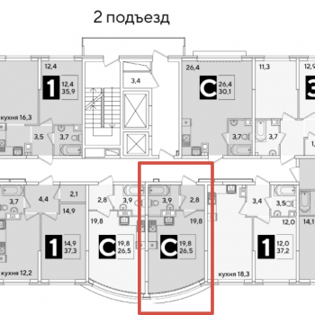 Продается 1-комнатная квартира, 27 м²