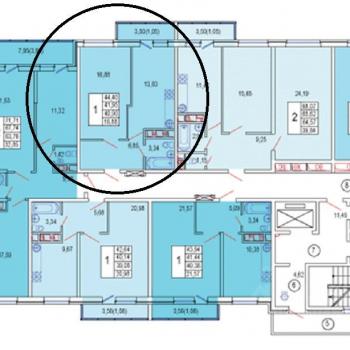 Сдается 1-комнатная квартира, 42 м²