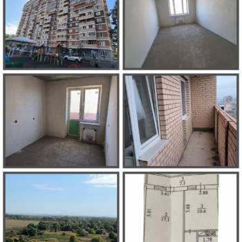 Продается 1-комнатная квартира, 45,6 м²