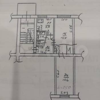Продается 2-х комнатная квартира, 43 м²