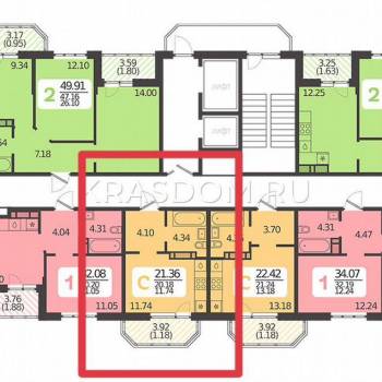 Продается 1-комнатная квартира, 21,4 м²