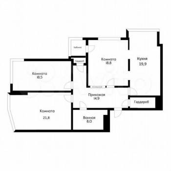 Продается 3-х комнатная квартира, 95 м²