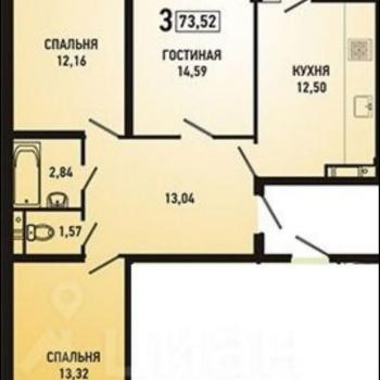Продается 3-х комнатная квартира, 71 м²