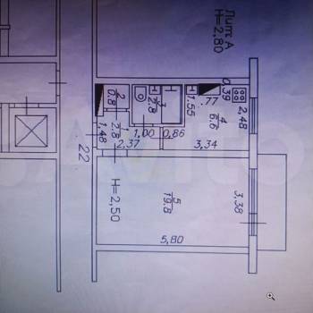 Продается 1-комнатная квартира, 33 м²
