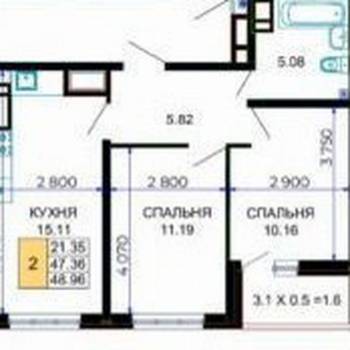 Продается 2-х комнатная квартира, 49 м²