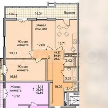 Продается 3-х комнатная квартира, 100 м²