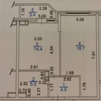 Продается 1-комнатная квартира, 42,6 м²