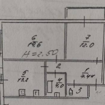 Продается 2-х комнатная квартира, 63,13 м²