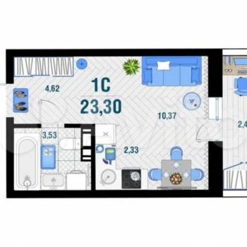 Продается 1-комнатная квартира, 23 м²
