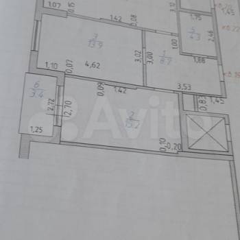 Продается 2-х комнатная квартира, 61,7 м²