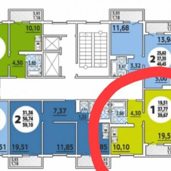 Продается 1-комнатная квартира, 38 м²