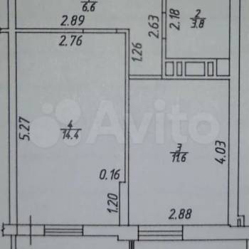 Продается 1-комнатная квартира, 38,2 м²